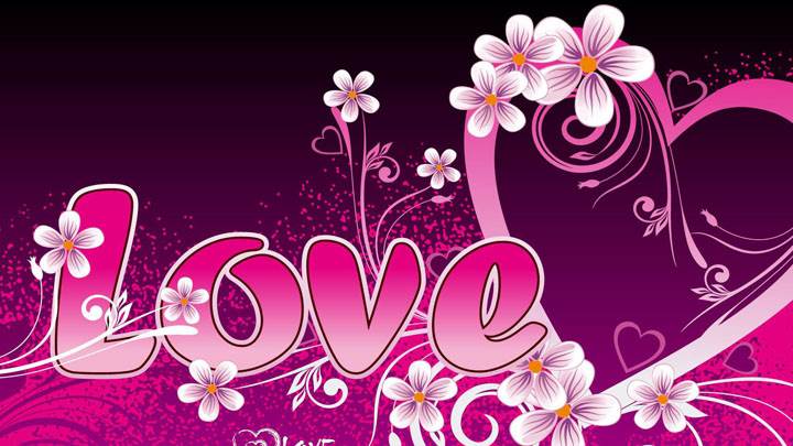 Writing Pink Love And Heart
